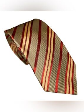 Gianluca Isaia Napoli Tie 7-Fold Luxury Regimental Stripe Made in Italy 60x3.5”